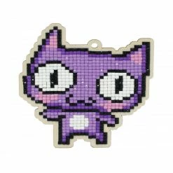 Coupon 🔥 Crafting Spark (Wizardi) - Purple Cat WWP363 Diamond Painting on Plywood Kit 🧨