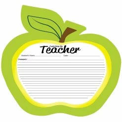 Coupon 👏 Creative Shapes Etc. - Golden Apple Blank Pad - Notes To Parents 👏
