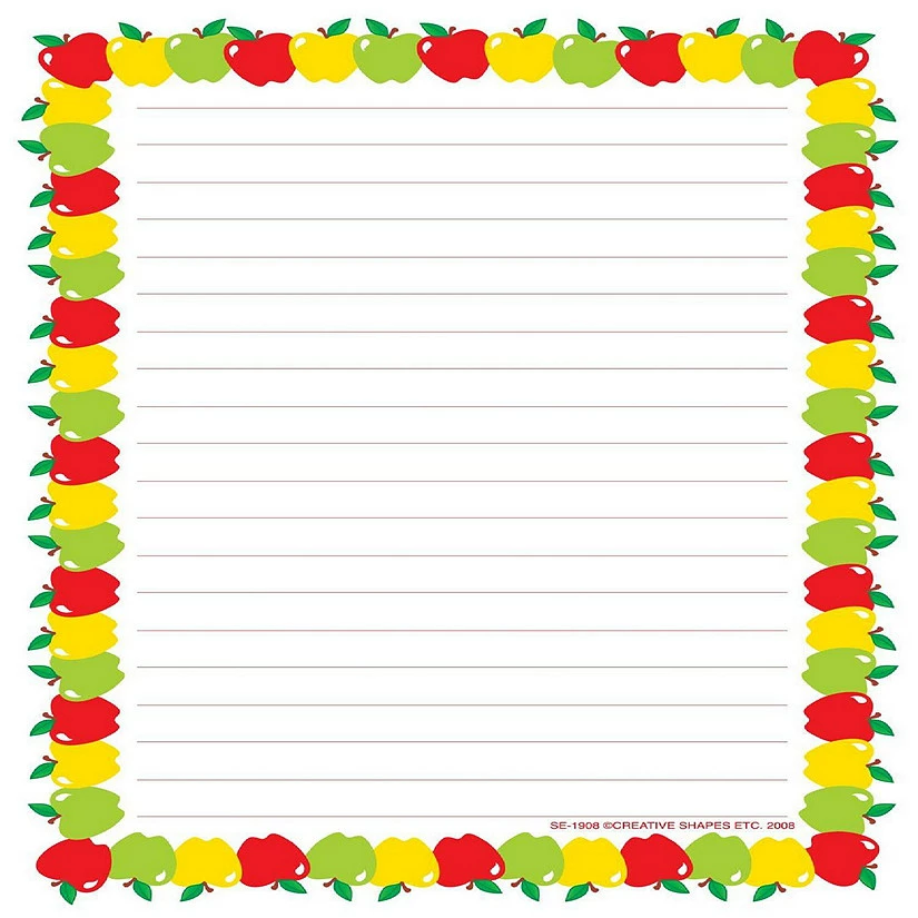 Best Sale 🔔 Creative Shapes Etc. - Large Notepad Apple/lined 🔥