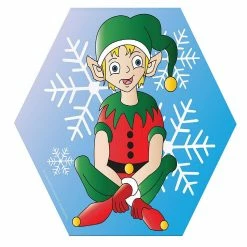 New 🔔 Creative Shapes Etc. - Large Notepad - Elf Sitting 🔔