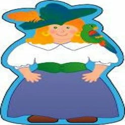 Deals ✔️ Creative Shapes Etc. - Large Notepad - Pirate/girl 🌟