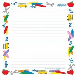 Coupon 💯 Creative Shapes Etc. - Large Notepad - School Time/lined 🔔
