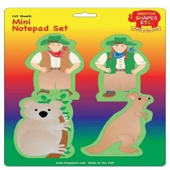 Deals 🌟 Creative Shapes Etc. - Mini Notepad Set - Australian Outback 🎉