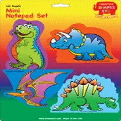 Best Pirce 👏 Creative Shapes Etc. - Mini Notepad Set - Dinosaur 🛒