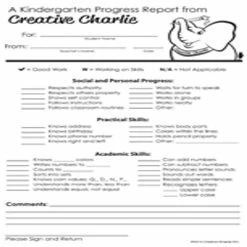 Best deal 🔥 Creative Shapes Etc. - Notes From Teachers - Creative Charlie Kindergarten Progress Report ⭐