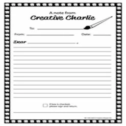 Best reviews of 😉 Creative Shapes Etc. - Notes From Teachers - Creative Charlie Primary Blank Note ✔️