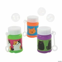 Cheapest ⌛ Cute Cat Mini Bubble Bottles - 24 Pc. 👏