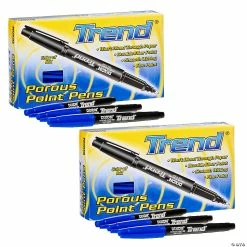 Outlet 👏 Dixon Ticonderoga Trend Porous Point Pens, Blue, 12 Per Pack, 2 Packs 🔥
