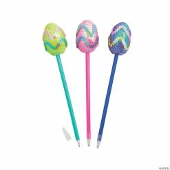 Coupon 🎉 Easter Fluffy Sequin Egg Pens - 12 Pc. ❤️