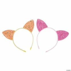 Cheap 👍 Glitter Cat Ear Headbands - 12 Pc. 😍