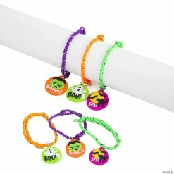 Cheapest ✨ Halloween Character Friendship Rope Bracelets with Charm - 24 Pc. ⭐