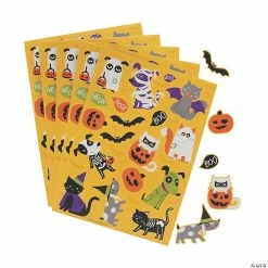 Hot Sale 🛒 Halloween Costumed Pets Sticker Sheets - 12 Pc. 🔥