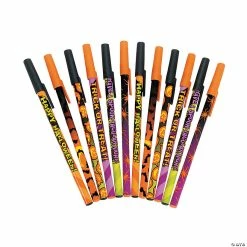 Cheap 🌟 Halloween Print Stick Pen Assortment - 72 Pc. 🧨