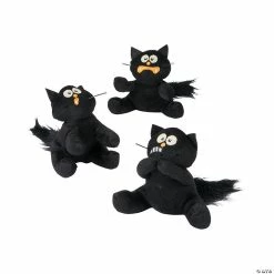 Flash Sale 🧨 Halloween Scaredy Stuffed Cats - 12 Pc. 🛒