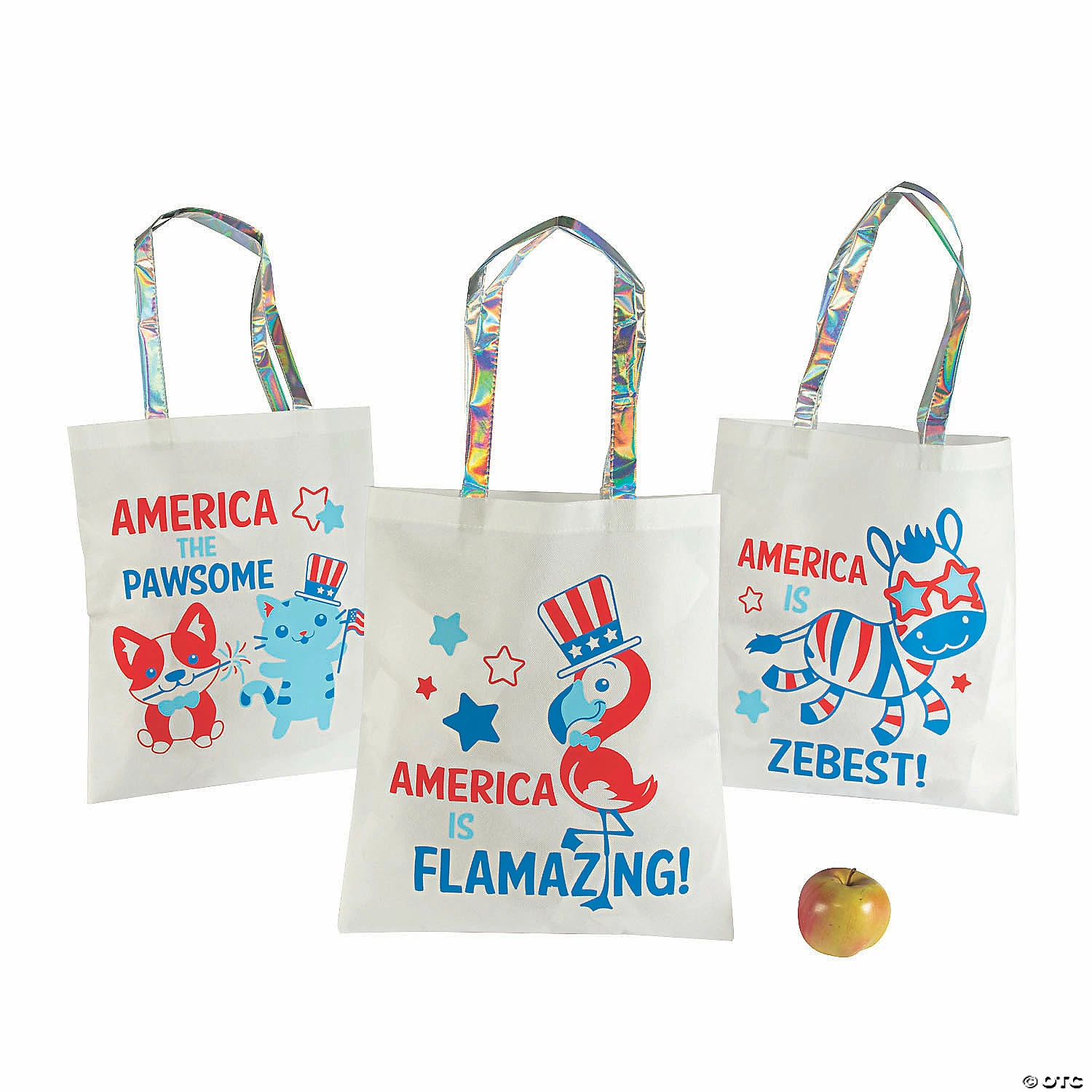 Best reviews of ๐ Large Patriotic Animal Tote Bags - 12 Pc. ๐