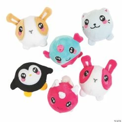 Best deal 🎉 Mini Cute Stuffed Animal Squishy Assortment - 6 Pc. 😀
