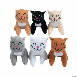 Best deal ⭐ Mini Smiling Stuffed Cats - 12 Pc. ⭐
