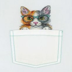Budget ❤️ MP Studia - Cat Cross Stitch on Clothes kit B-247 / SV-247 💯