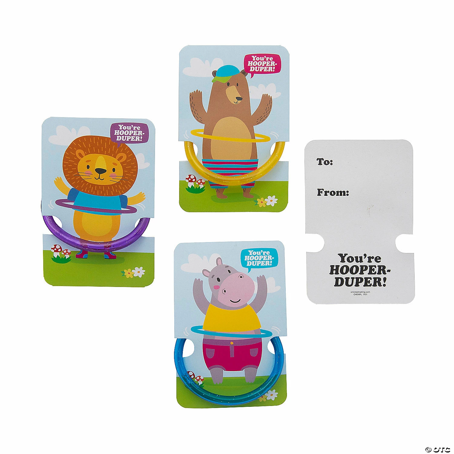 Buy โญ Neon Glitter Pen Bracelets with Animal Card for 24 ๐