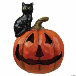 Cheapest 🛒 Northlight 10" LED Lighted Jack-O-Lantern and Black Cat Tabletop 🦇 Halloween Figure 💯