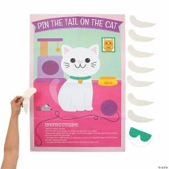 Buy 👏 Pin the Tail on the Cat Game for 8 🔔