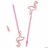Outlet 🎁 Pink Pens with Flamingo Silhouette Topper - 12 Pc. ⌛