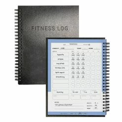 Discount 🔔 Postermate FitMate Fitness Journal, 160-page Spiral Workout Log Book 8 x 6" 🎉