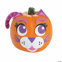 Wholesale 😉 Purple Cat Pumpkin Decorating Craft Kit - Makes 12 💯