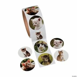 Budget ⌛ Realistic Cat Sticker Roll - 100 Pc. ❤️