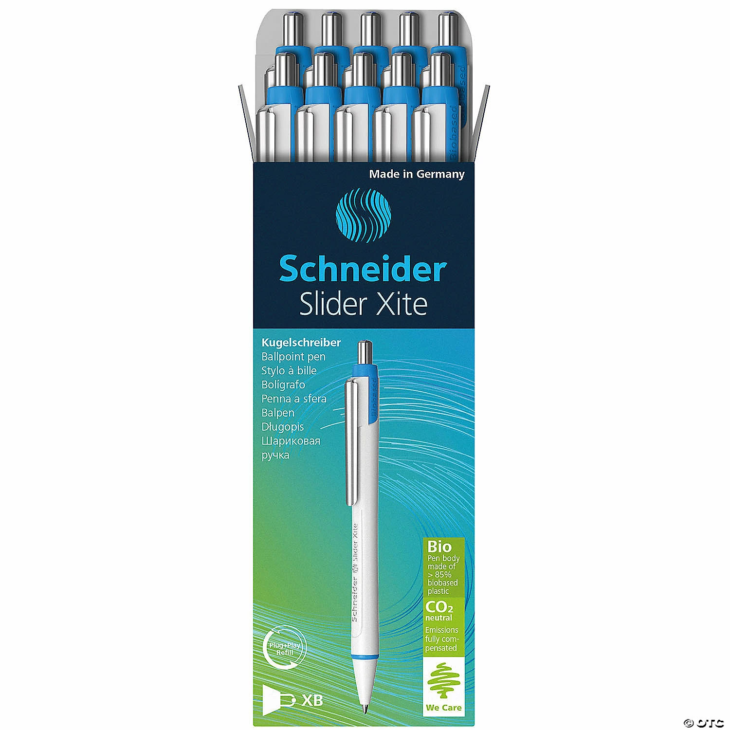 Brand new 😍 Rediform Slider Xite Environmental Retractable Ballpoint Pen, Blue, Pack of 10 ⭐