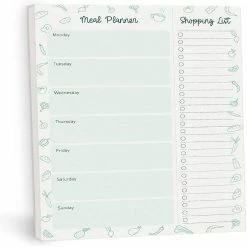 New 🔔 Rileys & Co 52-Page Meal Planner Note Pad with Tear-off Grocery List 👍