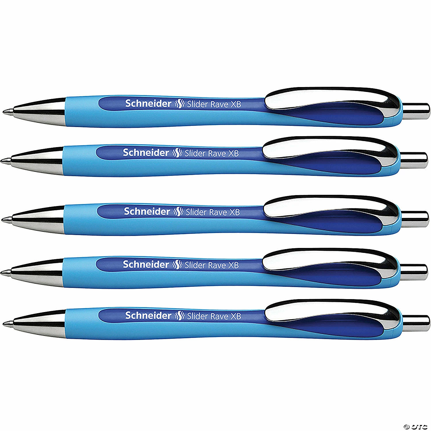 Deals ๐ฏ Schneider Rave Retractable Ballpoint Pen, ViscoGlide Ink, 1.4 mm, Blue, Pack of 5 ๐คฉ
