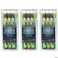 Outlet 🎉 Schneider Xpress Fineliner Pen, Fiber Tip, 0.8 mm, 3 Colors Per Pack, 3 Packs 🧨
