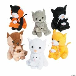 Promo 🛒 Stuffed Cats Holding Kittens Assortment - 12 Pc. 💯