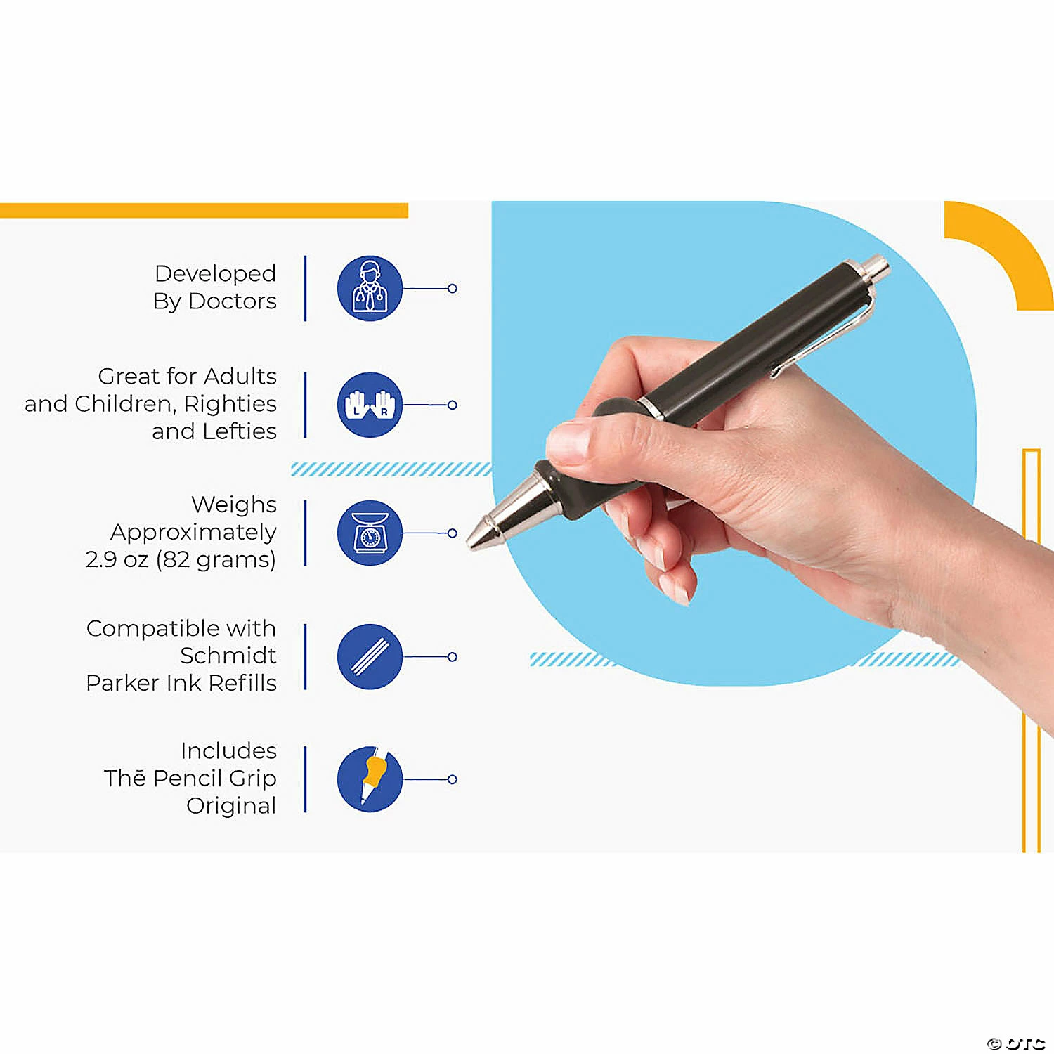 Discount 😀 The Pencil Grip Heavyweight Ball Pen with The Pencil Grip, Black 😀 - Image 2