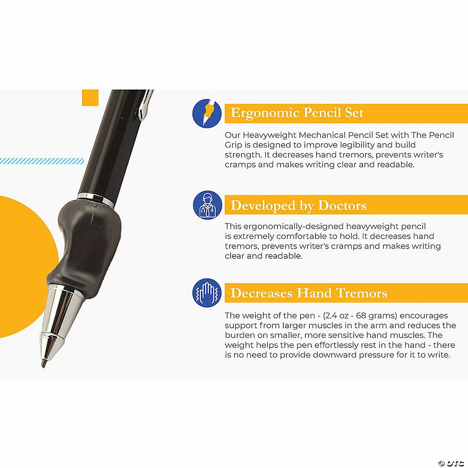 Discount 😀 The Pencil Grip Heavyweight Ball Pen with The Pencil Grip, Black 😀 - Image 3