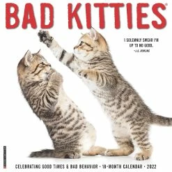 Brand new ✨ Willow Creek Press Bad Kitties 2022 Wall Cal Cats and Kitte 🧨