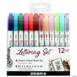 Top 10 🥰 Zebra Lettering Pen Set 12pc Mildliner & Funwari 🤩